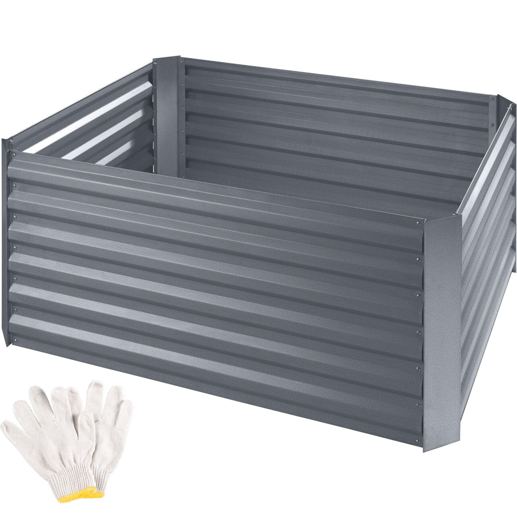 HOCHBEET Salvia,120 x 90 x 57 cm,silber - Silberfarben, Metall (90/57/120cm) - tectake