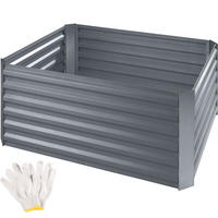 HOCHBEET Salvia,120 x 90 x 57 cm,silber - Silberfarben, Metall (90/57/120cm) - tectake