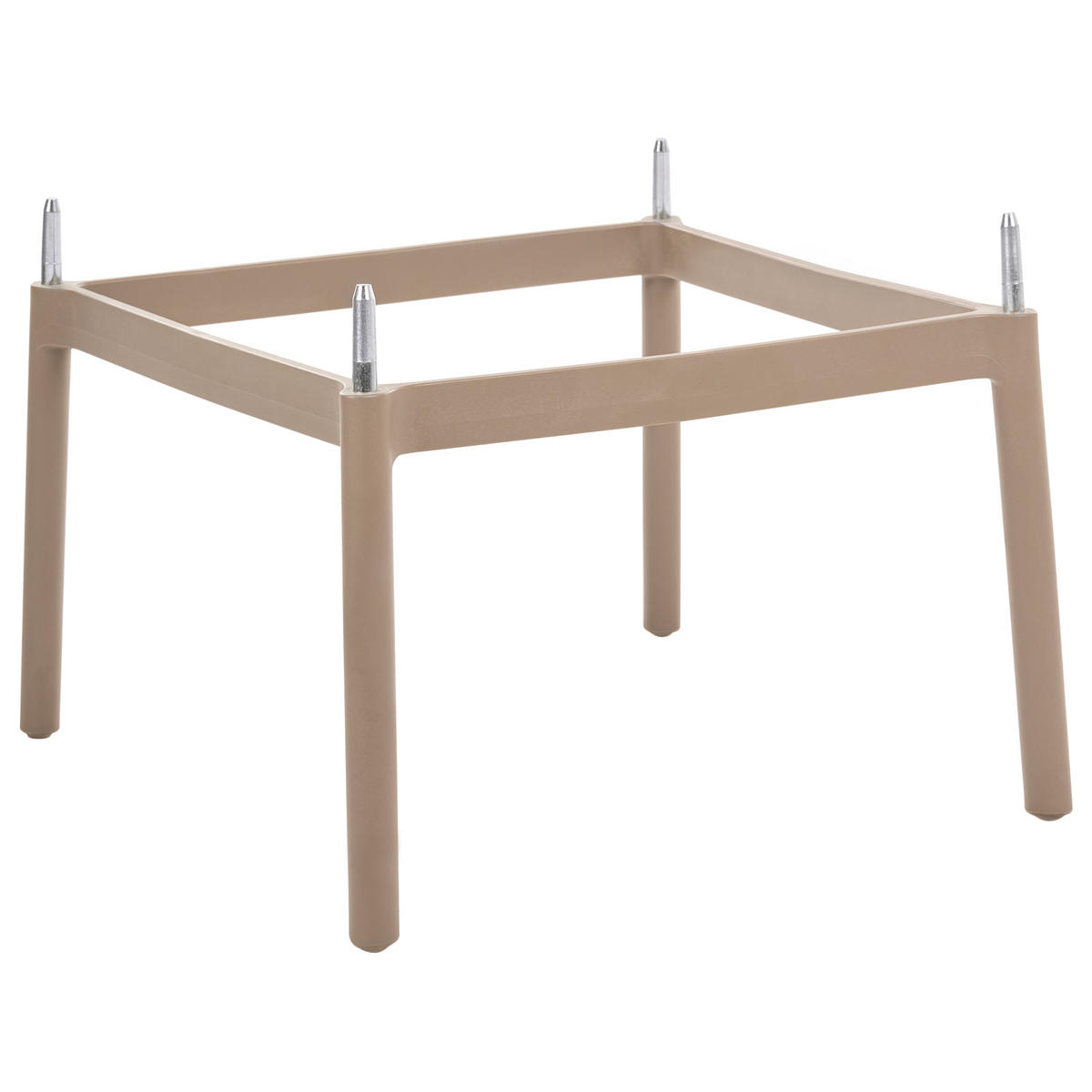 BARSTUHL 2er-Set Kunststoff Hellbraun Ariccia - Hellbraun/Braun, Kunststoff (49/104/53cm) - Beliani