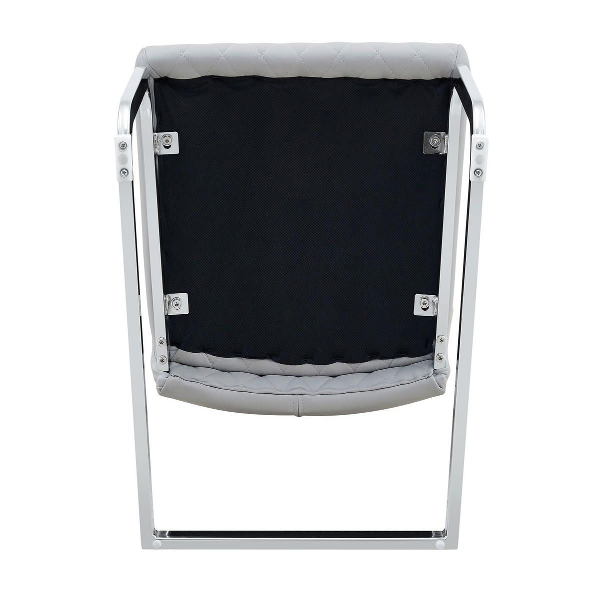 ESSZIMMERSTUHL 2er-Set hohe Rückenlehne 100 cm PU-Lederoptik Hellgrau - Hellgrau, Metall (63/100/43cm) - Meubliv