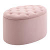 SITZBANK, Polsterbank, Ovale, Rosa - Rosa, Kunststoff (52/42/71cm) - HOMCOM