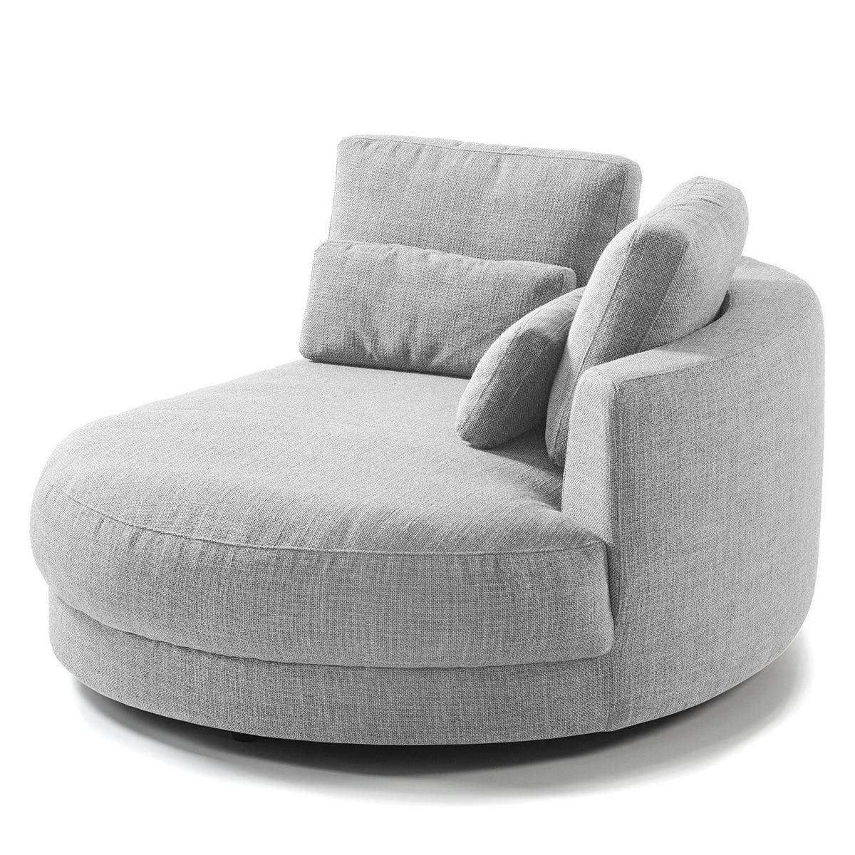 MODULLONGCHAIR - Hellgrau, Textil (129/74/167cm) - home24