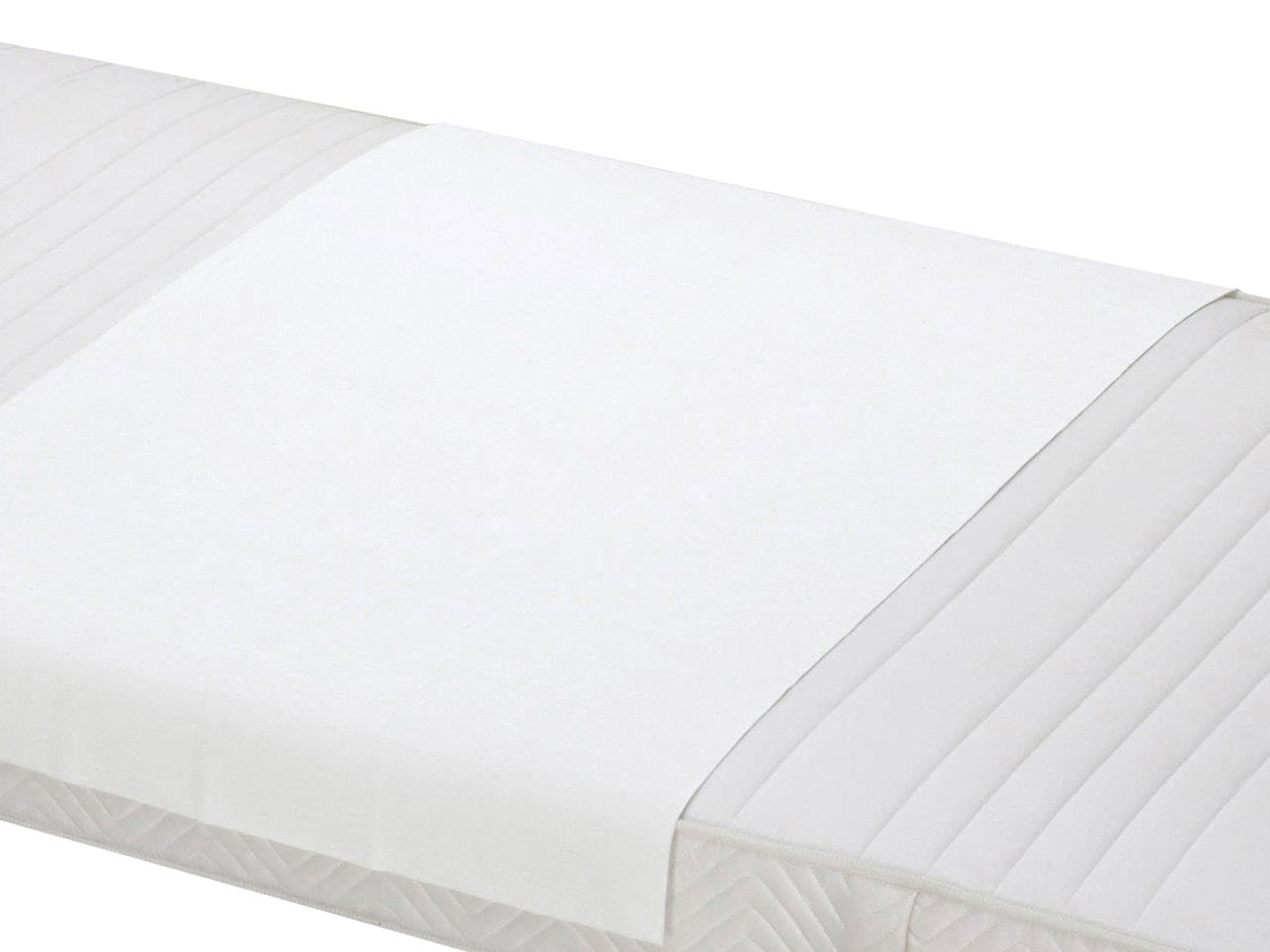 MATRATZENAUFLAGE, 2er-Set, 50x90 cm, 100% Baumwolle, Weiß - Weiß, Textil (50/90cm) - Zollner