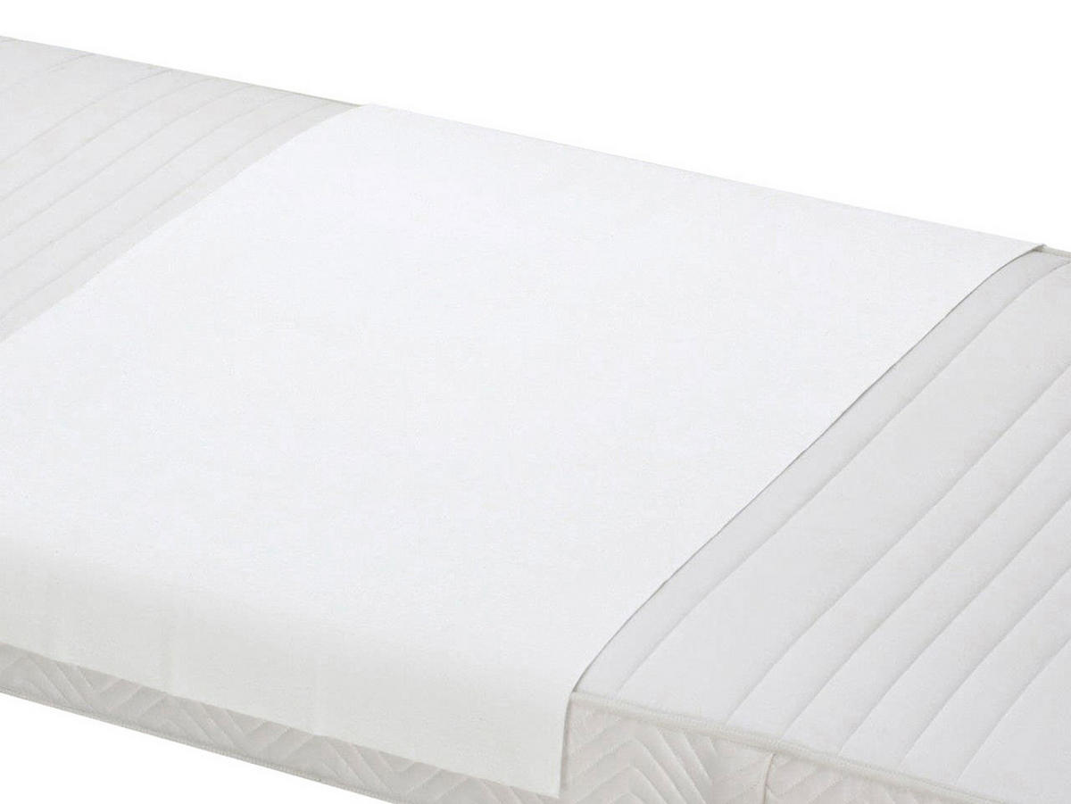 MATRATZENAUFLAGE, 60x120 cm, 100% Baumwolle, Weiß - Weiß, Textil (60/120cm) - Zollner