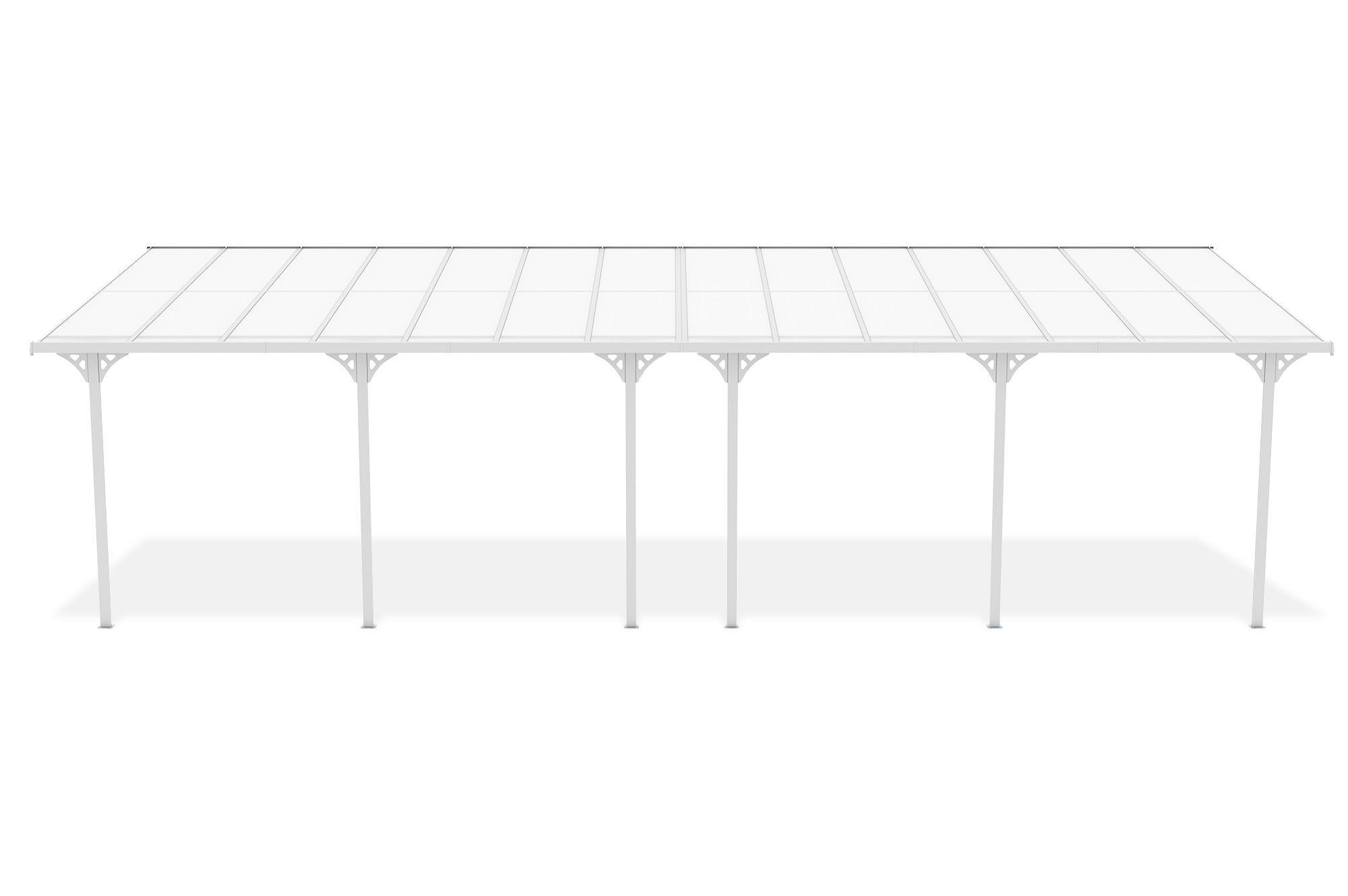 PERGOLA / CARPORT Kleo Weiß 9m x 3m - Weiß, Metall (870/270/300cm) - Cazeboo