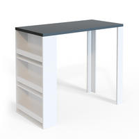 BARTISCH Weiß 57 x 117 cm mit 3 Fächern - Anthrazit/Weiß, Holzwerkstoff (57/106/117cm) - Vicco