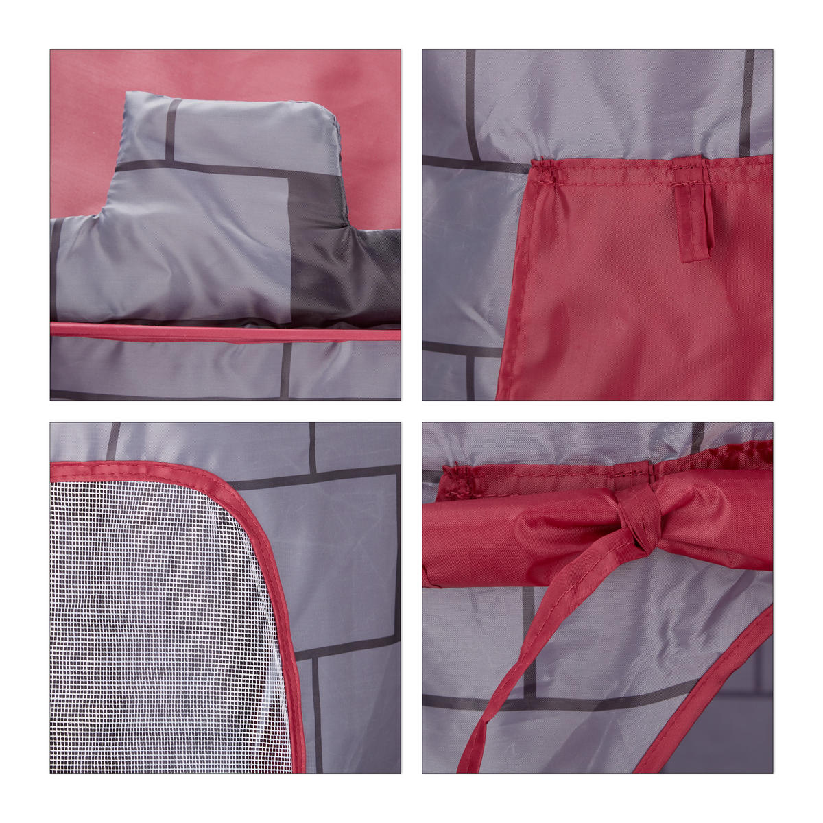 SPIELZELT Ritterburg - Multicolor, Kunststoff/Textil (105/105cm) - Relaxdays