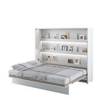 SCHRANKBETT BC-14 - 160x200cm Horizontal - Weiß Mat - Weiß, Holzwerkstoff (200/160cm) - Meblini