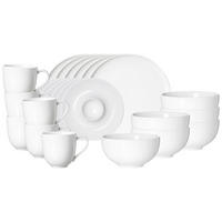 FRÜHSTÜCKS-SET Skagen weiß 24er Set - Weiß, Keramik (1/1/1cm) - Ritzenhoff Breker