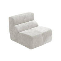 SESSEL Samt mit ergonomischer Form 94/110/79 cm Weiß - Weiß, Textil (110/79/94cm) - Redom