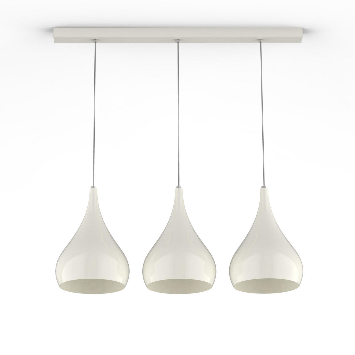 HÄNGELEUCHTE - Weiß Hochglanz, Metall (55/25/55cm) - Lumicom