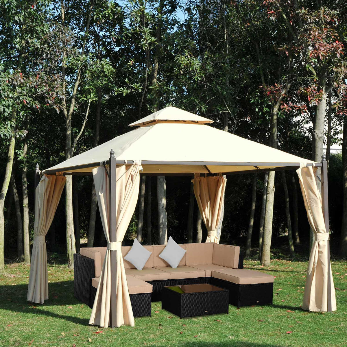 PAVILLON Beige 1 Stück - Beige, Naturmaterialien (300/275/300cm) - GiPP