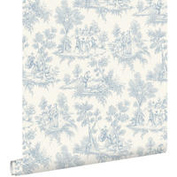 TAPETE Toile de Jouy 50 x 900 cm - Weiß, Papier (50/900cm) - ESTAhome