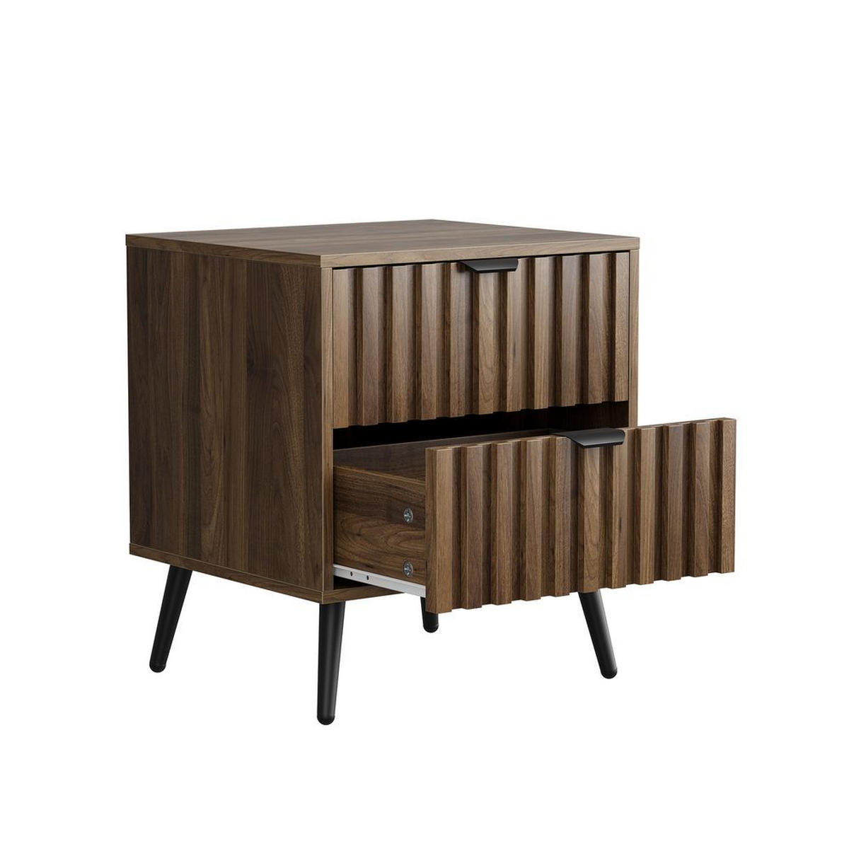 NACHTISCH WALNUSS, 2 SCHUBLADEN, EINGELASSEN, MULTIROOM - Baltimorefarben, Holzwerkstoff (40/53/45cm)