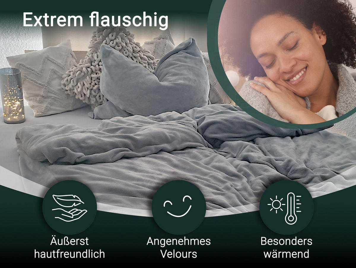 BETTWÄSCHE, 2er-Set, 80x80 cm + 135x200 cm, 100% Polyester, Grau - Grau, Textil (135/200cm) - Zollner