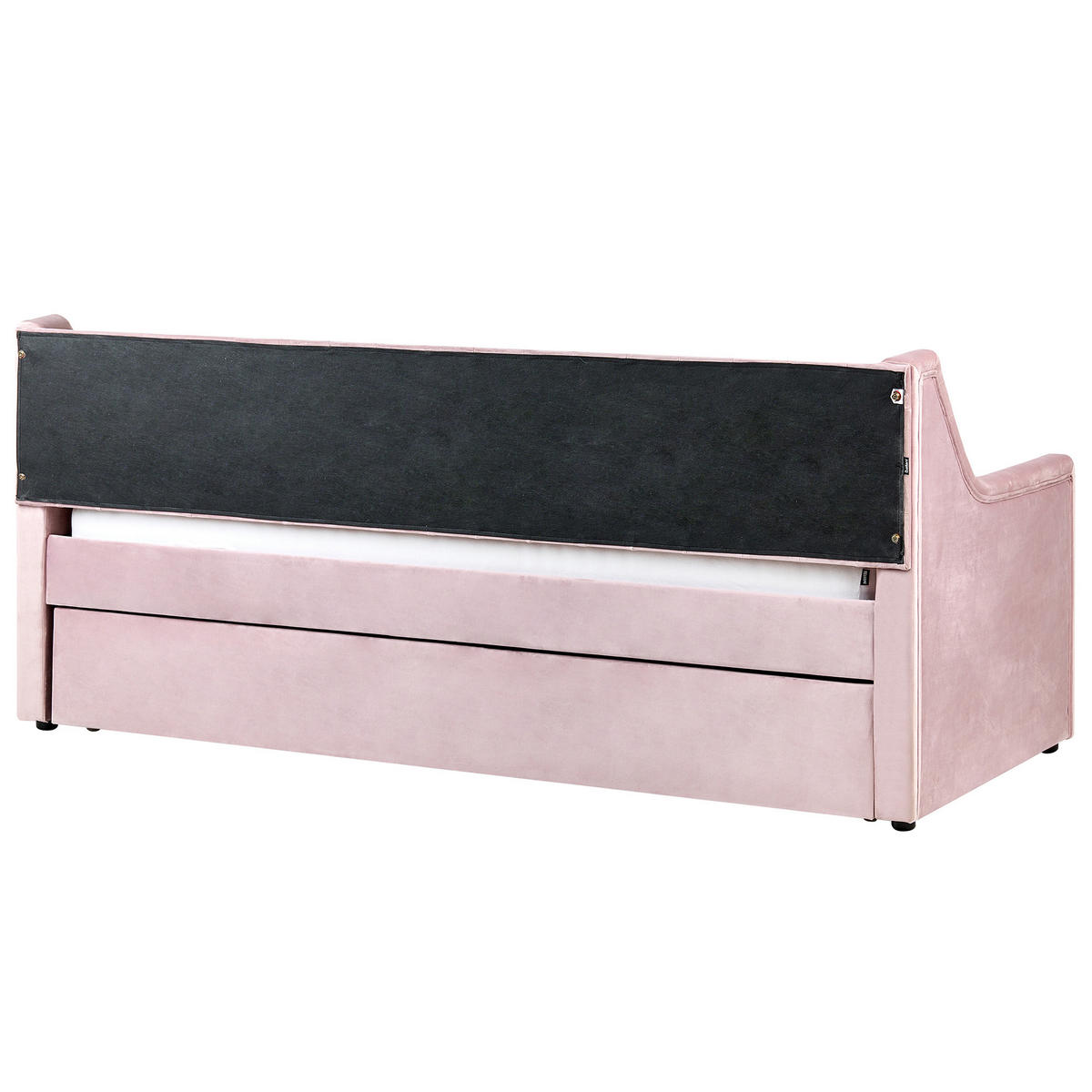 TAGESBETT 90/200cm Rosa Montargis - Pink, Textil (90/200cm) - Beliani