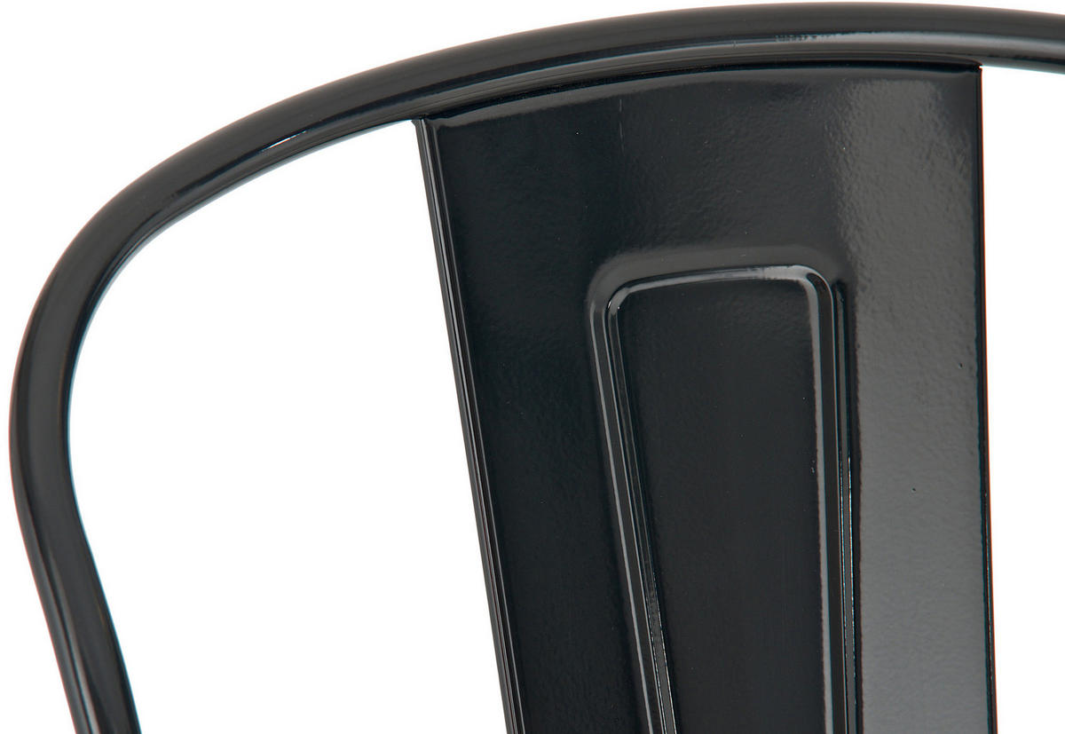 BARHOCKER 4er Set Metall schwarz - Schwarz, Metall (44/115/52cm) - CLP