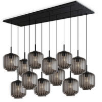 HÄNGELEUCHTE Velo 12-flammig Rauch Ø 20cm - Anthrazit/Schwarz, Glas (20/20/20cm) - s.luce
