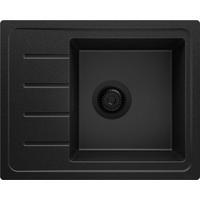 SPÜLBECKEN Kopenhagen Easy, 2-er set Alles Schwarz 55/44 cm 1 Becken + Ablauf-Set ab 45er Unterschrank - Schwarz, Kunststoff (55/17/44cm) - Primagran