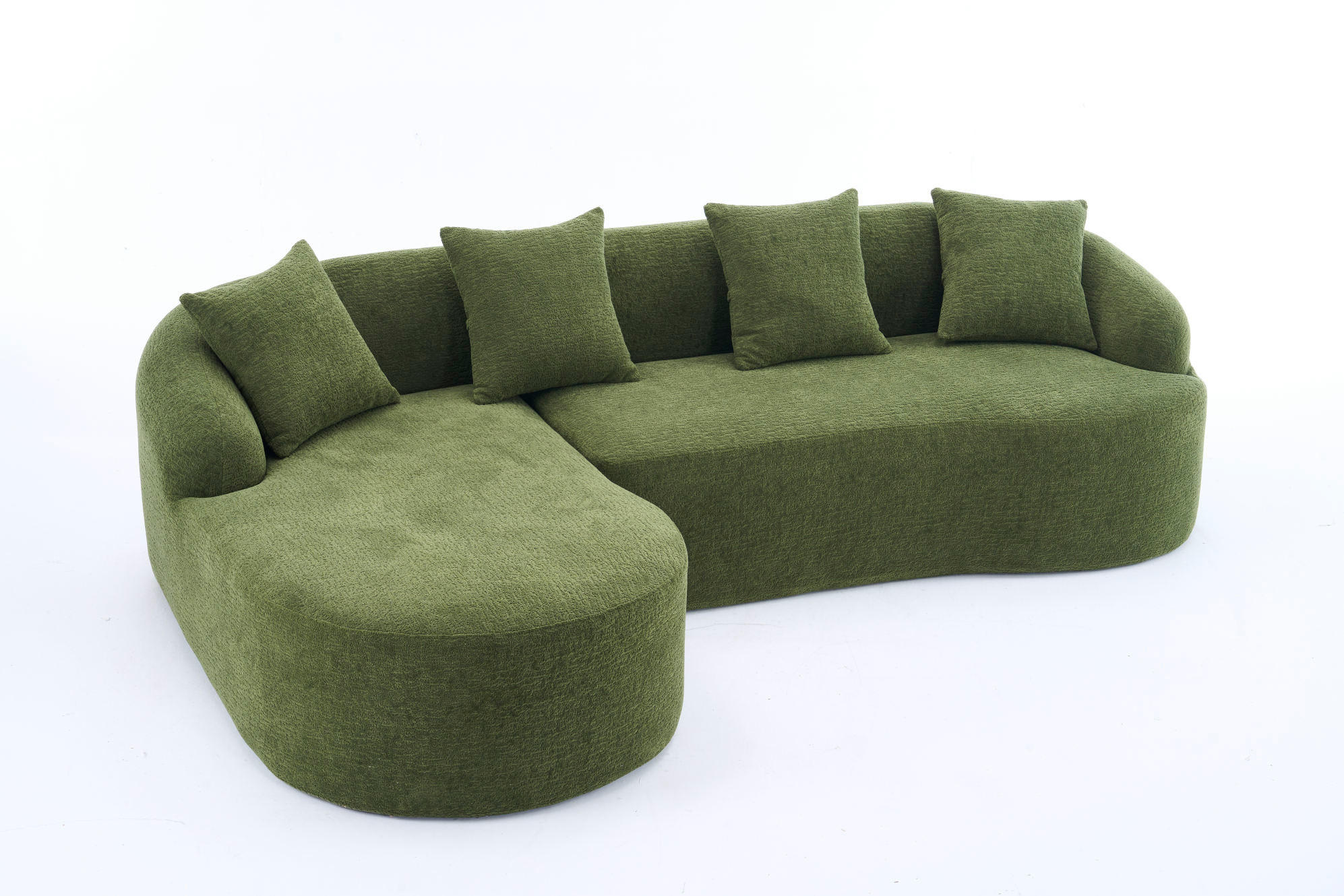 Okwish Ecksofa Grün 243x150 cm