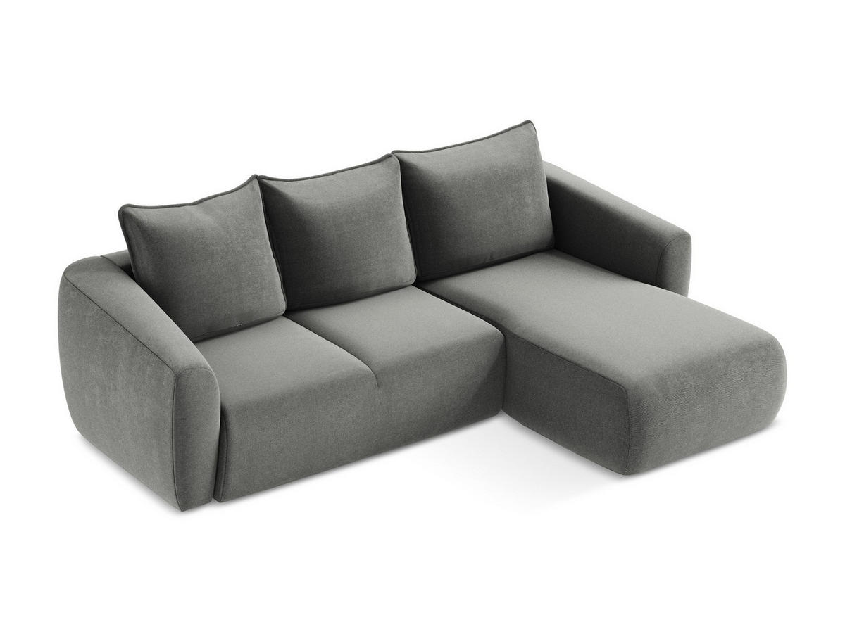 POUF Chenille Stoff Beige - Beige/Schwarz, Holzwerkstoff/Kunststoff (65/40/65cm) - Makamii