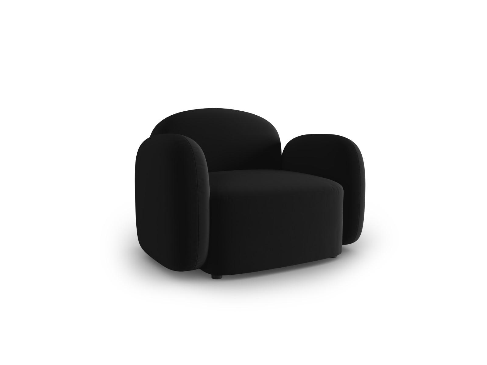 SESSEL Blair aus Samt schwarz - Schwarz, Textil (87/80/119cm) - Micadoni