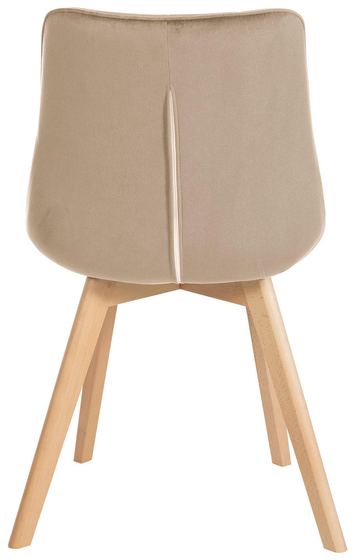 STUHL Samt braun - Eukalyptusholzfarben/Braun, Holz/Textil (54/84/63cm) - CLP