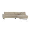 ECKSOFA Zuri Beige Samt - Beige/Schwarz, Holz/Kunststoff (290/231cm) - S-Style Möbel