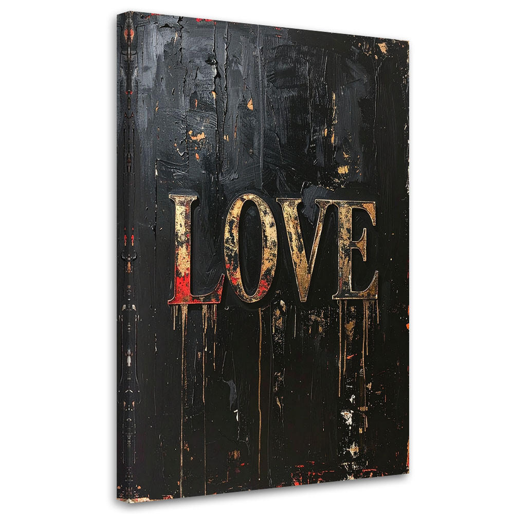 Feeby Leinwandbild Schwarz 70x100 cm