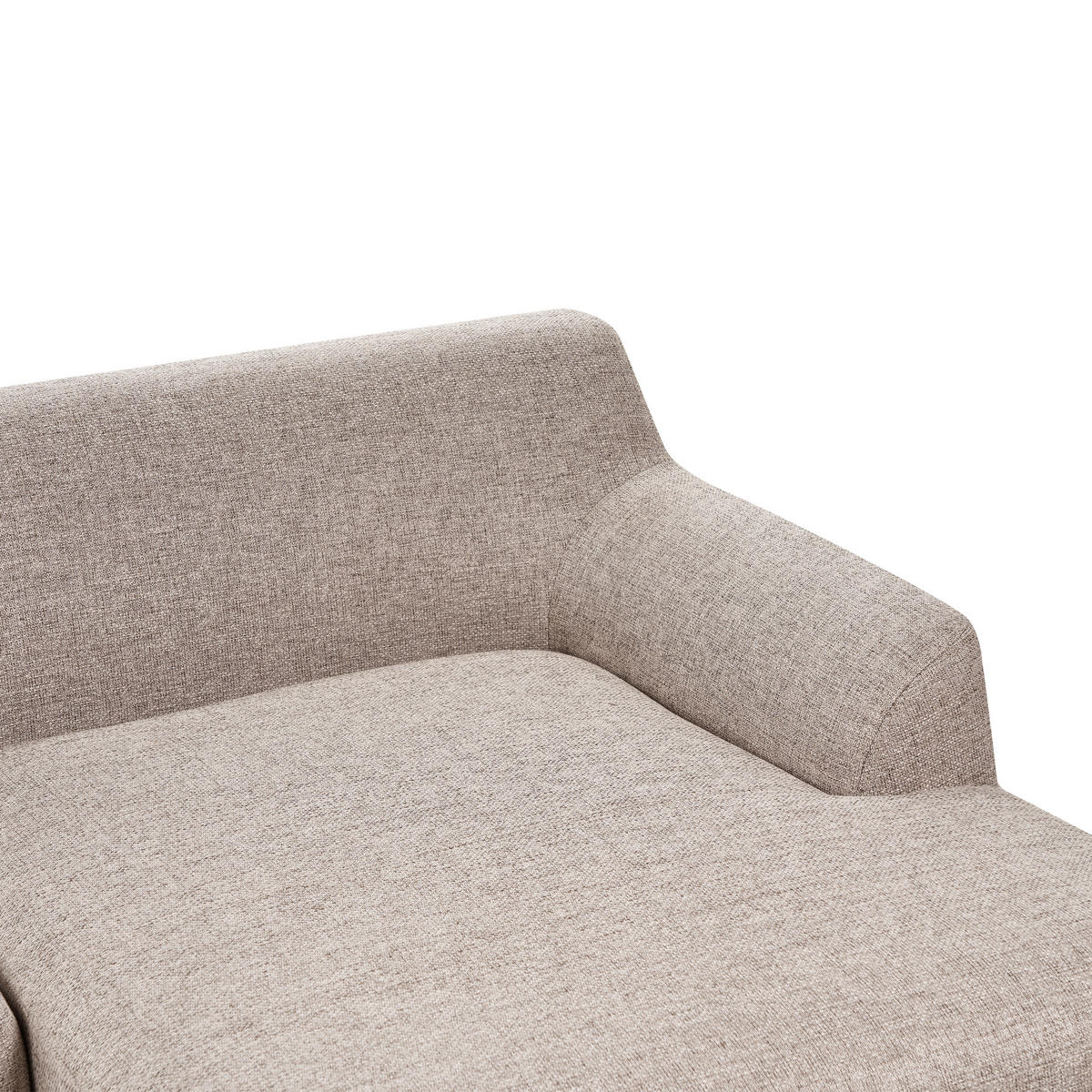 ROHOVÁ POHOVKA 3-místná Látka Světle hnědá levostranná Sosjo - světle hnědá, textil (251/132cm) - Beliani