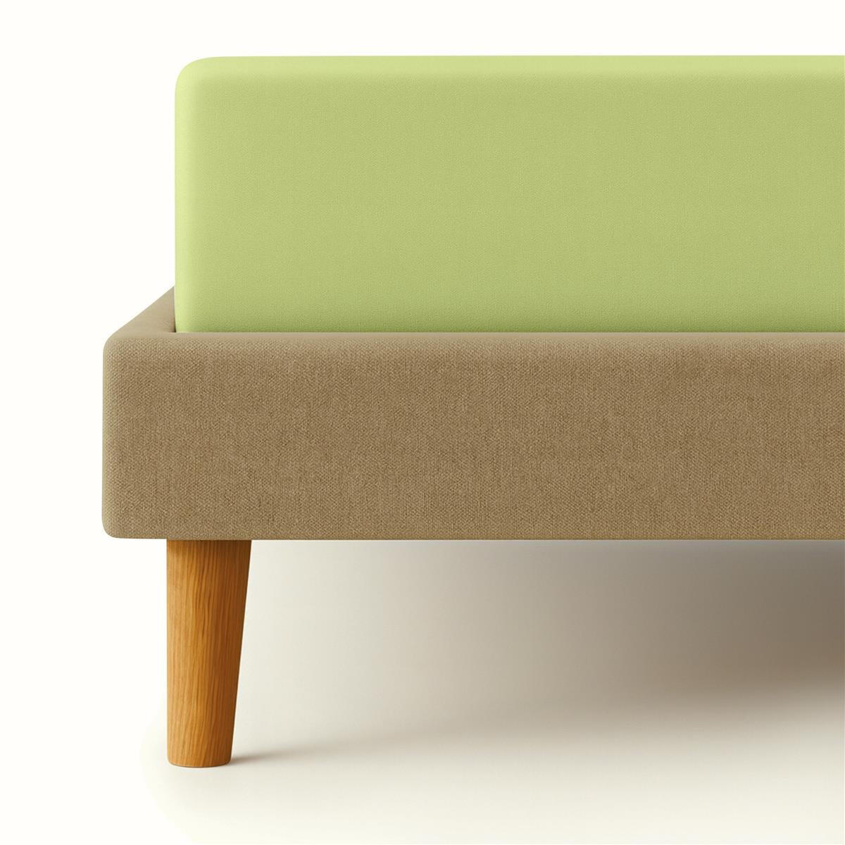 JERSEY-SPANNBETTLAKEN 90x200 - 100x200 cm, Bettlaken aus 100% Baumwolle mit Rundum-Gummizug, Spannbetttuch Grün - Grün, Textil (100/200cm) - Carpe Sonno