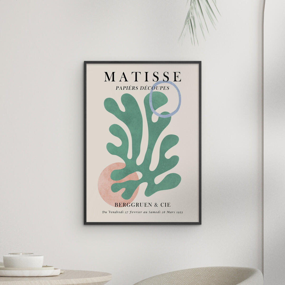 POSTER mit Rahmen Vitor Costa - Matisse floral Poster 6 - Multicolor/Schwarz, Holz/Papier (70/100cm) - Poster&Frame
