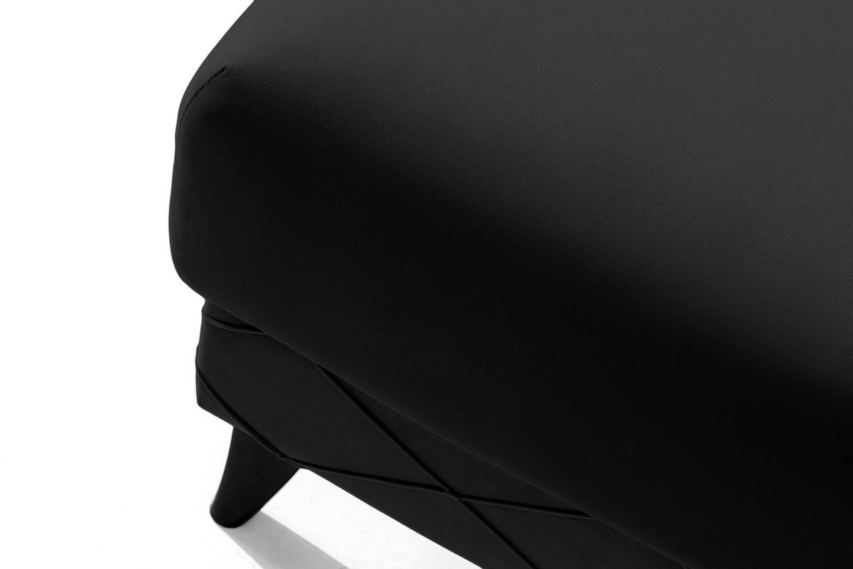 POUF GUSTAVO III Velours, Graphitfarben - Graphitfarben, Holz/Holzwerkstoff (92/49/92cm) - KONSIMO®