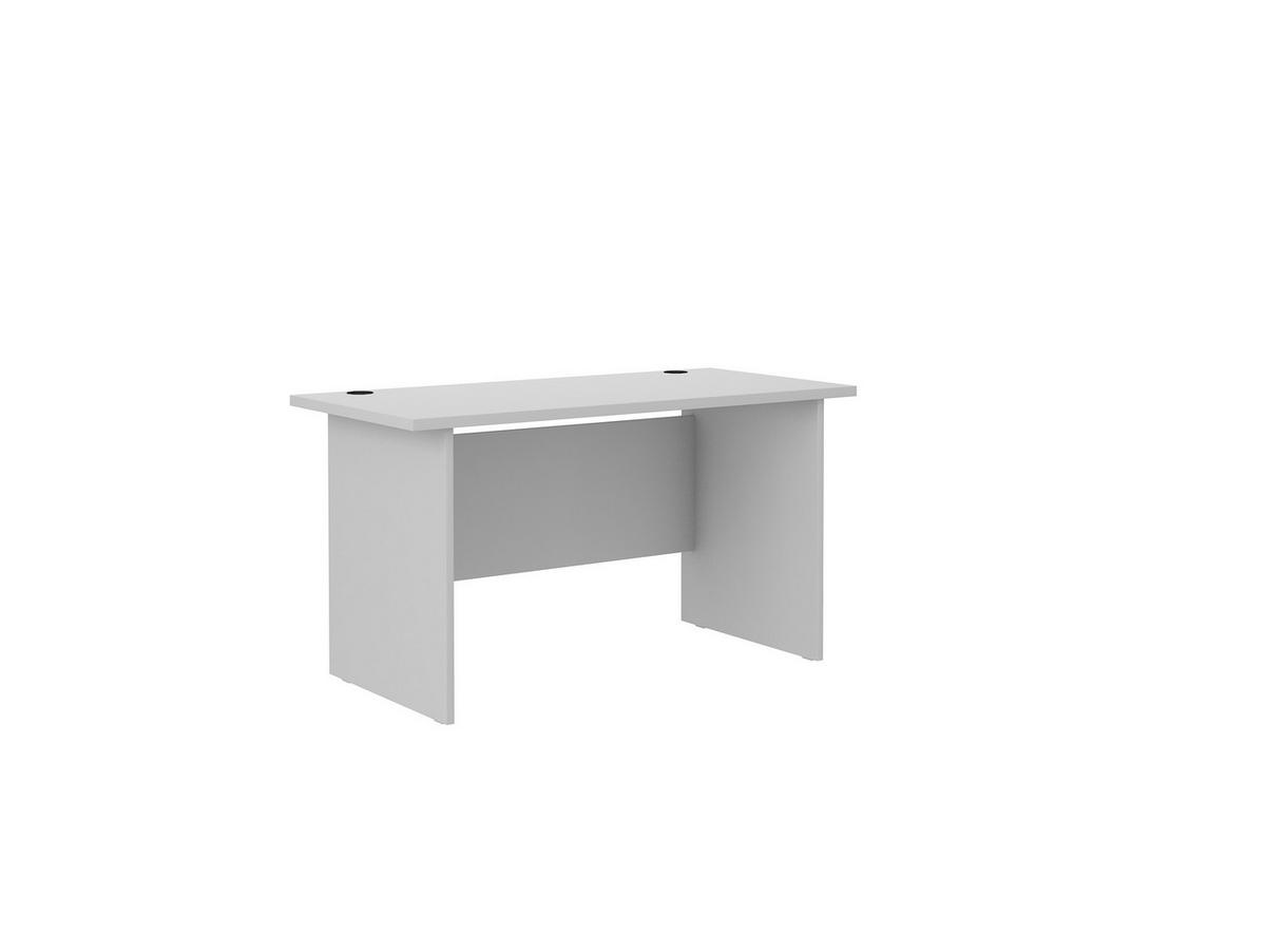 SCHREIBTISCH MALTESA 138x67x75,3 cm Bürotisch Computertisch, Grau - Grau, Holzwerkstoff (67/138/75.3cm) - MASSENO