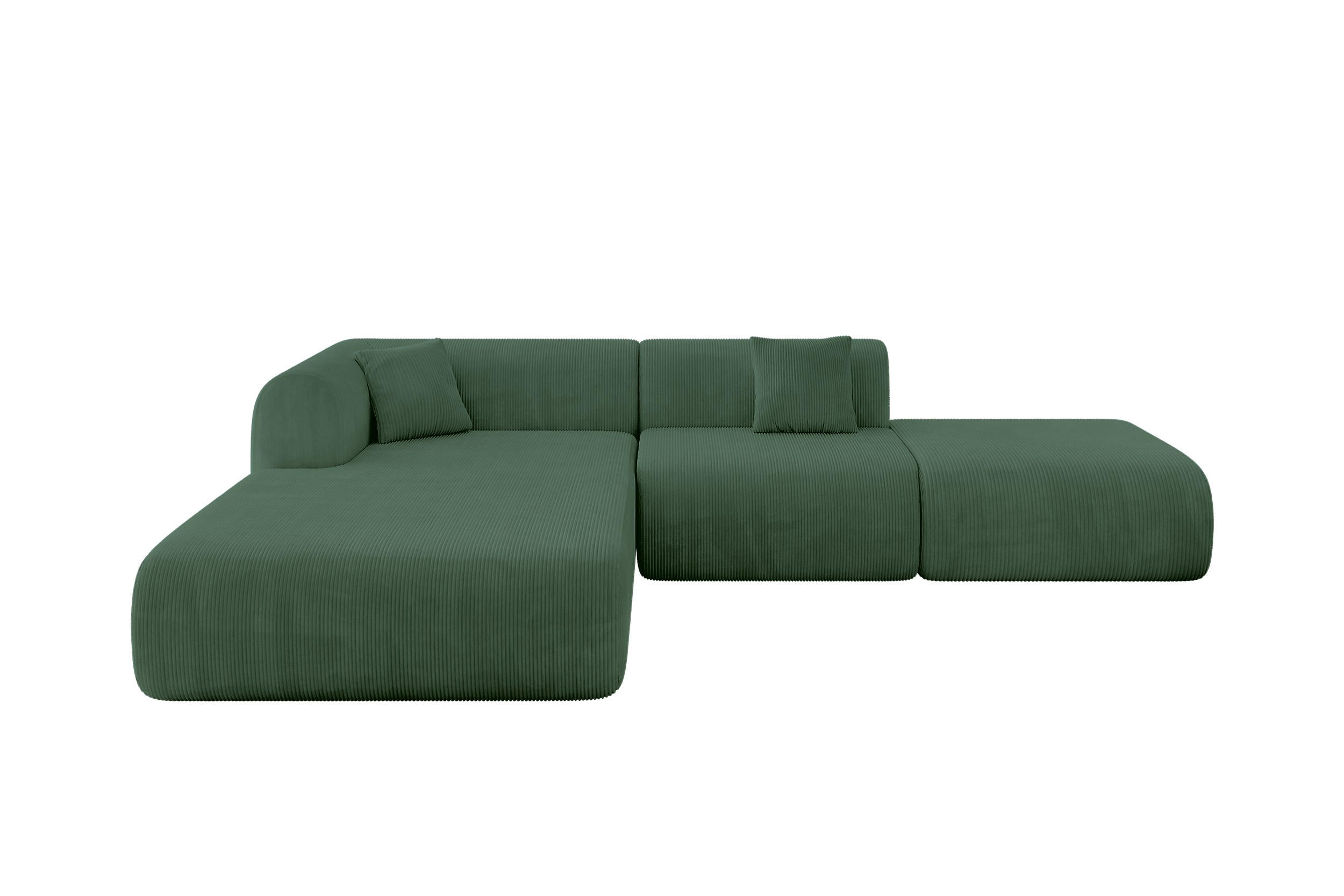 Altdecor Ecksofa Waldgrün 289x176 cm