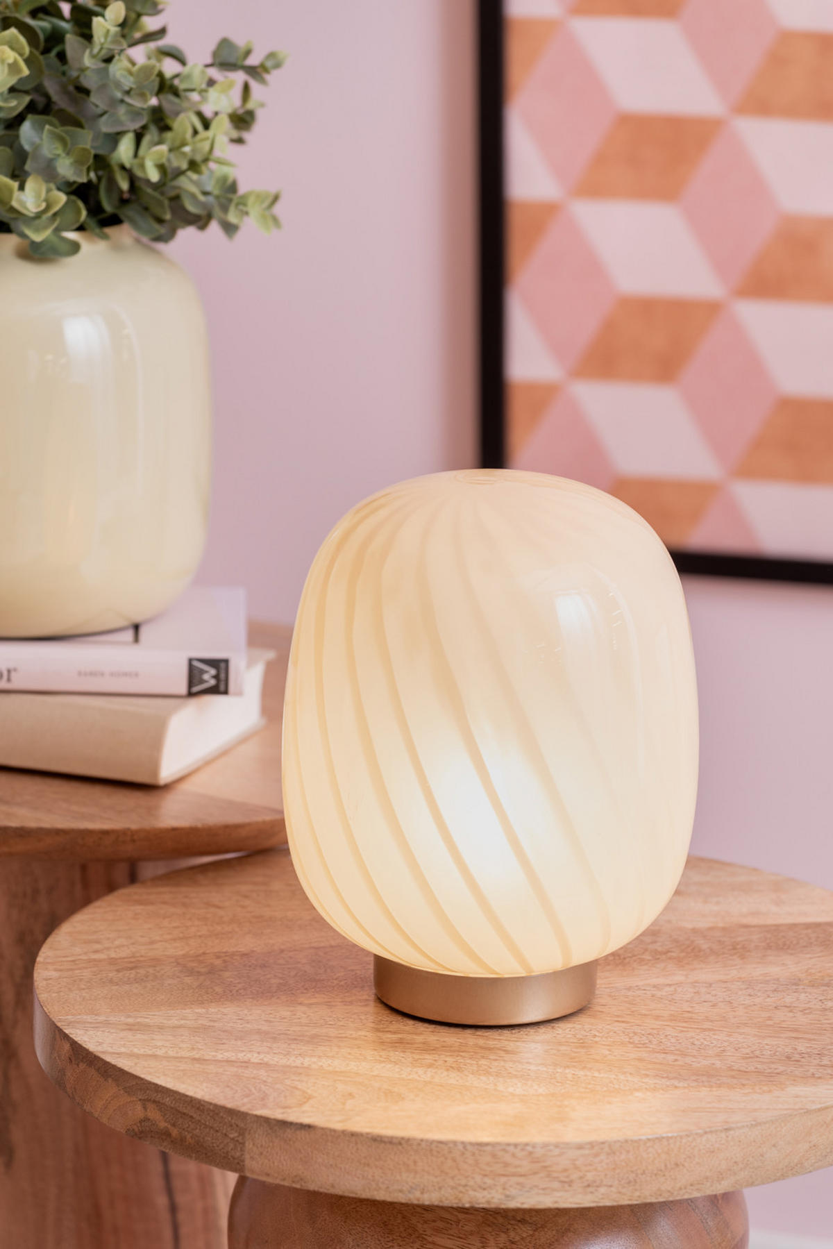 TISCHLAMPE Summer Globe 15.6/15.6/20 cm - Gelb, Glas (15.6/15.6/20cm) - Leitmotiv