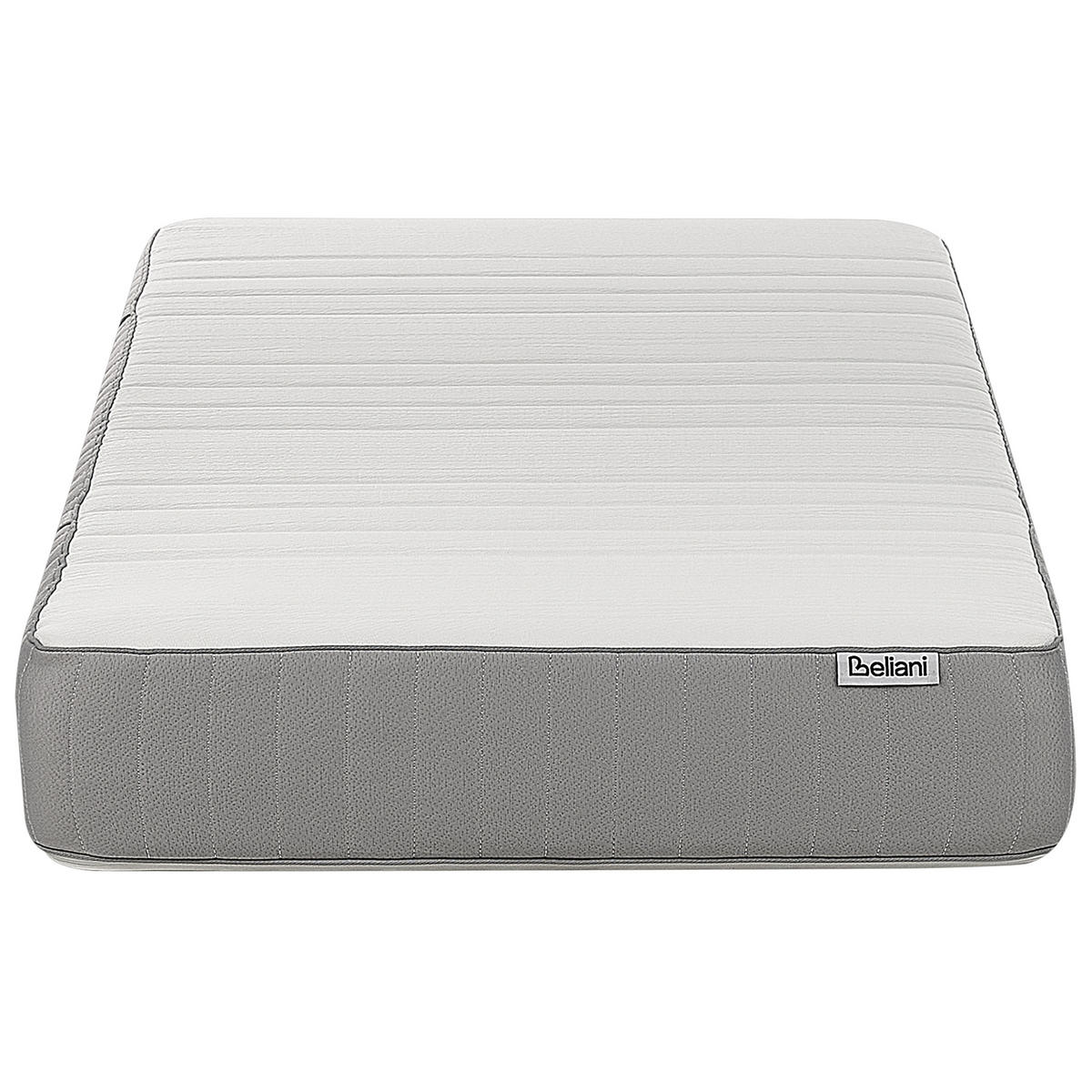 MEMORY-SCHAUMMATRATZE H2/3 Mittel 90/200 cm Whisper - Weiß, Textil (90/200cm) - Beliani