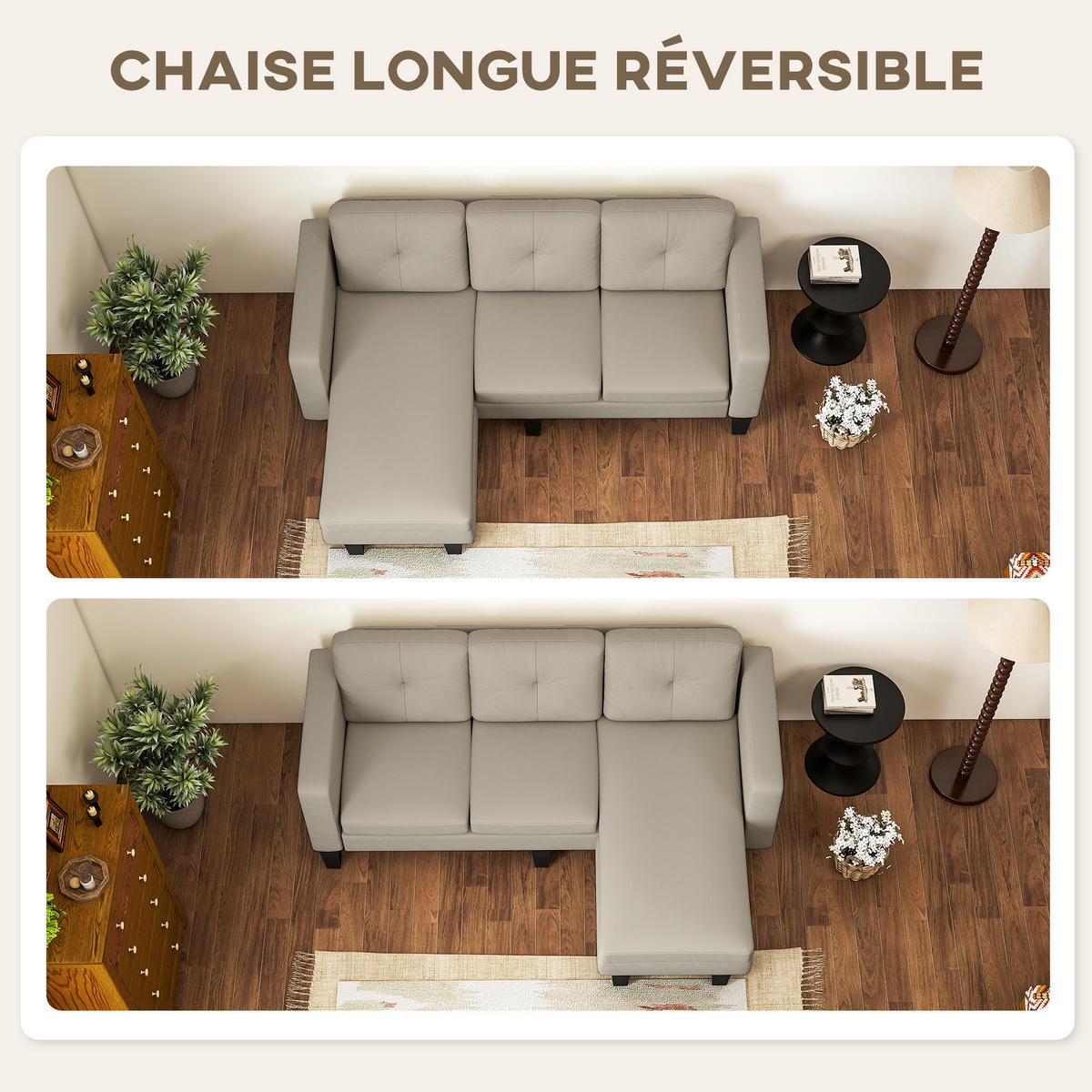 ECKSOFA Beige 186/130/84 cm - Beige, Textil (186/130cm) - PANGIVO