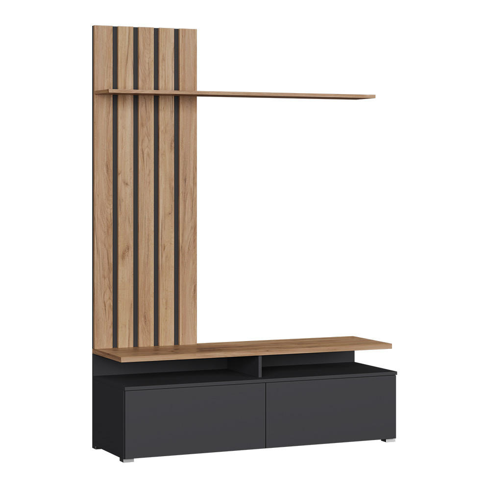 NÁSTĚNNÁ SKŘÍŇKA Harro Zlatý dub power/antracit - medově dubová/antracitová, kompozitní dřevo (139/200/45cm) - Vicco