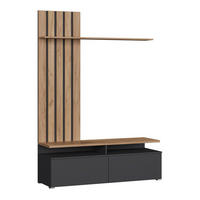 NÁSTĚNNÁ SKŘÍŇKA Harro Zlatý dub power/antracit - medově dubová/antracitová, kompozitní dřevo (139/200/45cm) - Vicco