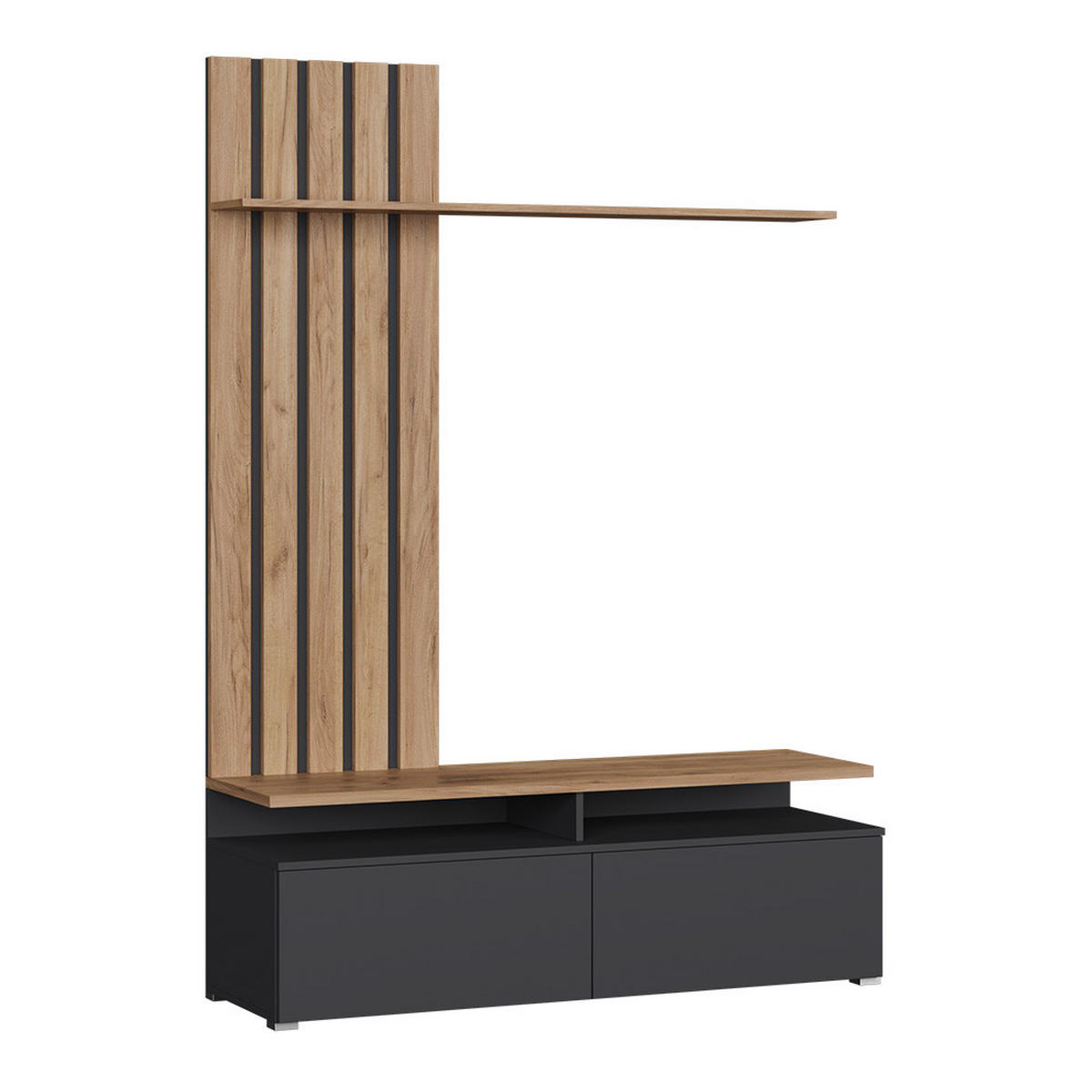 NÁSTĚNNÁ SKŘÍŇKA Harro Zlatý dub power/antracit - medově dubová/antracitová, kompozitní dřevo (139/200/45cm) - Vicco