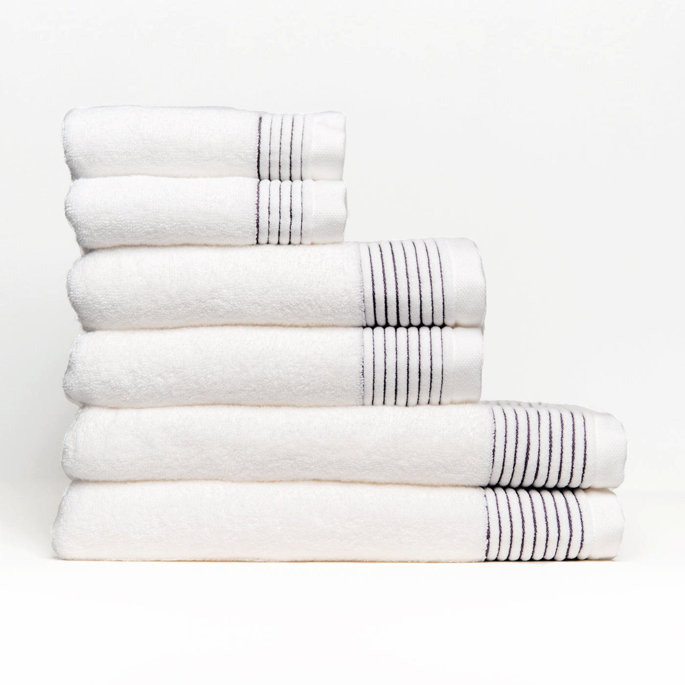 FROTTIERSET Pure Elegance 6-teilig, Baumwolle - Weiß, Textil (70/140cm) - SOWL