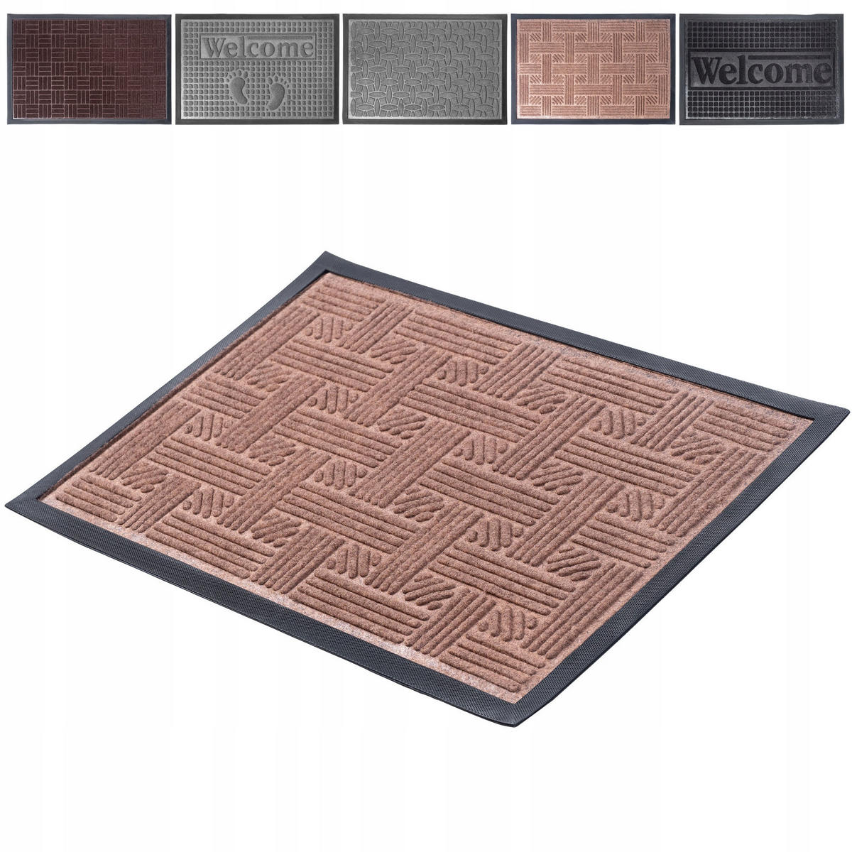 FUSSMATTE 60 x 40 cm, braun - Braun, Kunststoff (60/40cm) - KADAX