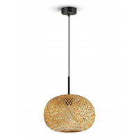 PENDELLEUCHTE BOHO - Beige, Holz/Metall (28/28/100cm) - kiki design