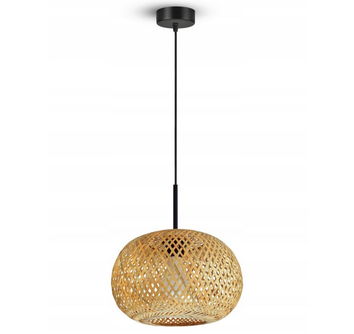 PENDELLEUCHTE BOHO - Beige, Holz/Metall (28/28/100cm) - kiki design