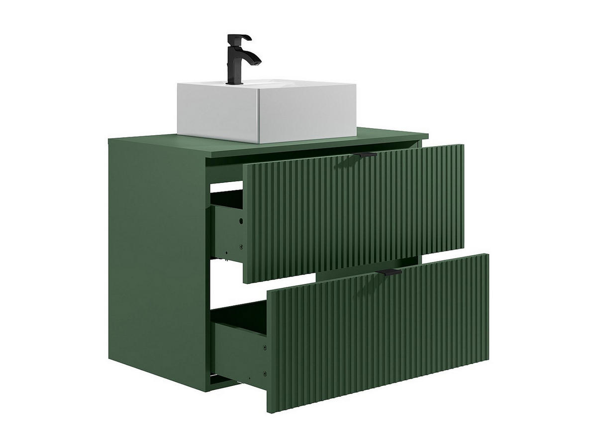 EINZELWASCHTISCH - 80cm x 47cm - MDF - grün - ZEVINI - Grün, Holz (80/60/47cm) - Vente-Unique