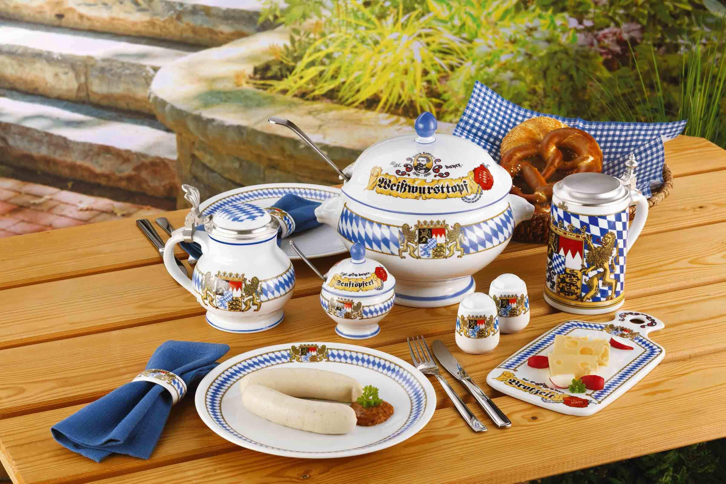 SALZ- UND PFEFFERSTREUER-SET Compact Bayern bunt - Multicolor, Keramik (5/5.4/5cm) - Seltmann Weiden