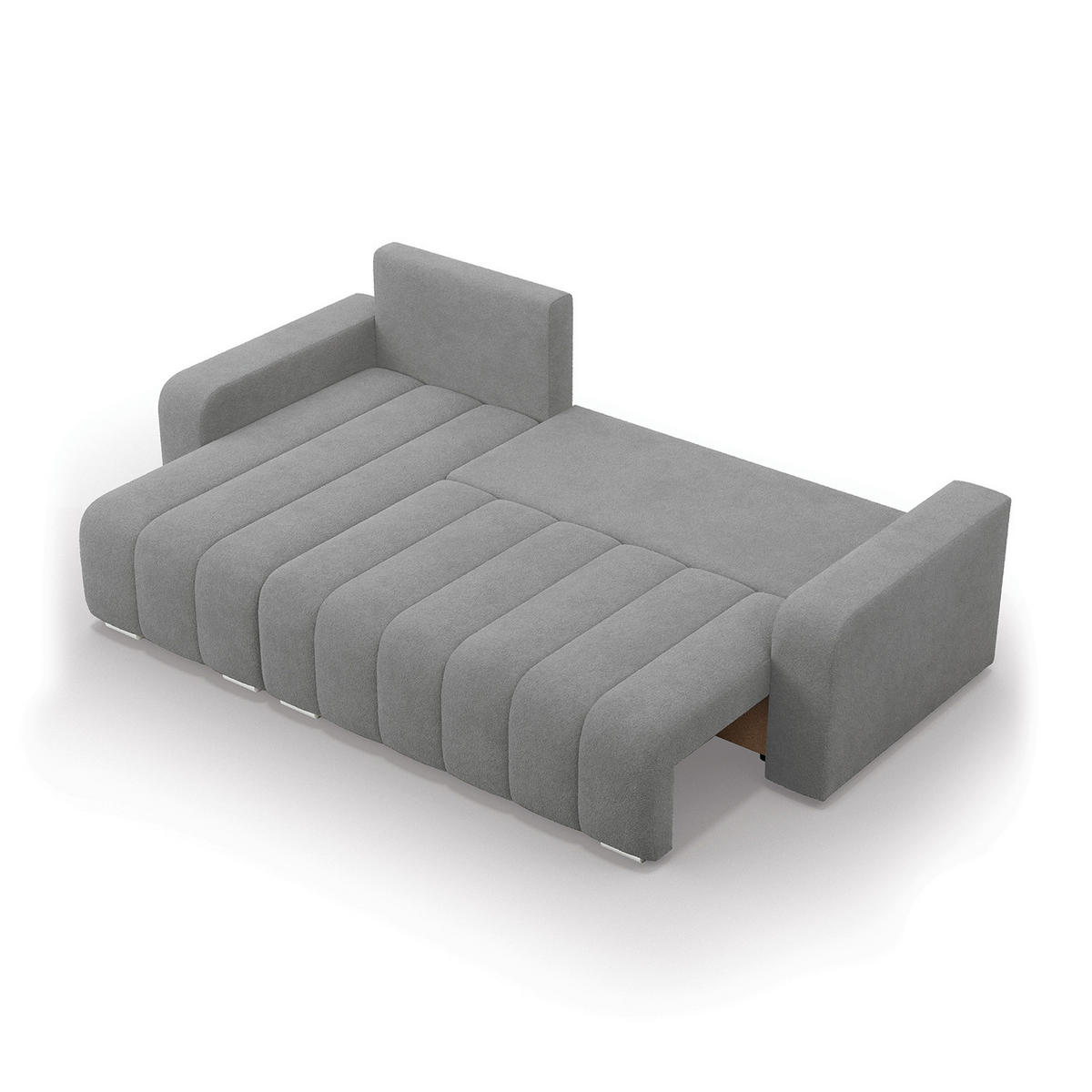 ECKSOFA MIT SCHLAFFUNKTION ABRIELLE BONELL Dunkelgrau - Dunkelgrau, Textil (144/237cm) - Mebligo