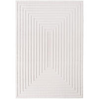 TEPPICH In-/Outdoor Kurzflor 3D-Gitterstruktur Polypropylen Küche Creme Läufer 80x250 - Creme, Textil (80/250cm) - KADIMA DESIGN