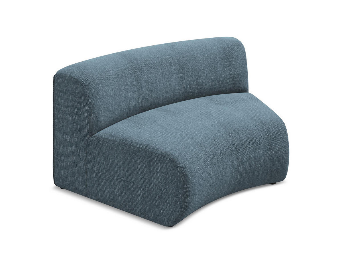 SOFAELEMENT Chenille Stoff Blau - Blau/Blaugrau, Kunststoff/Textil (147/70/89cm) - Makamii